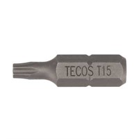 "Bits TX15 x L25mm x 1/4"" 3 stk/pk S2 stål Tecos"