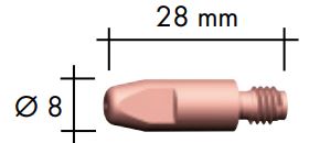 K-rör M6x28 0.6mm BZ