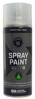 SPRAYFÄRG ELITE SVART MATT