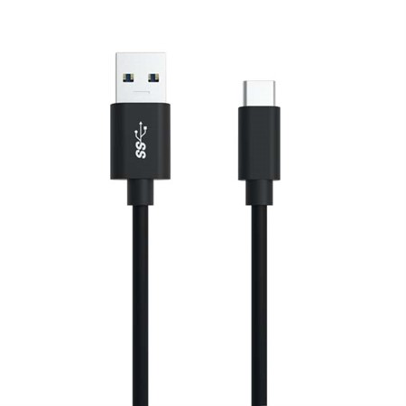 LADDKABEL USB A USB C 1.2M SVART