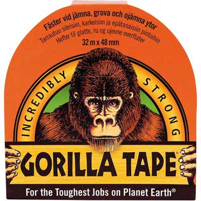 VÄVTEJP GORILLA 48MMX32M SVART